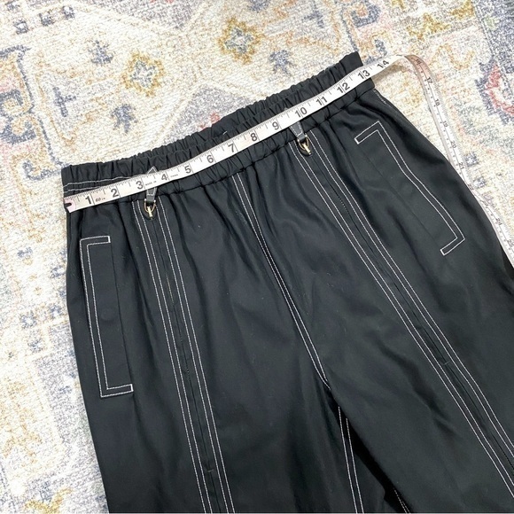Burberry US 6 Maddie Zip Up Cargo Pants Black Contrast Stitch Zippers - Picture 14 of 16